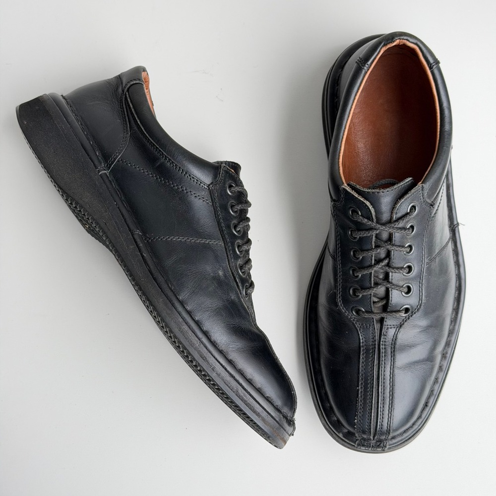 Allen Edmonds Split-Toe Oxford Shoes Mens 7.5 D Black Leather Comfort Vintage